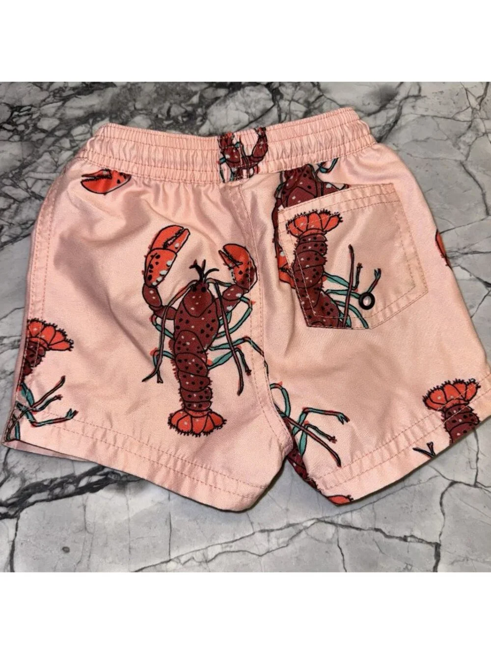 Tea Collection Baby Boys 6-9 Months Lobster Swim Trunks
